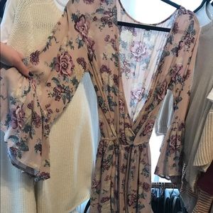 American Eagle Floral Romper